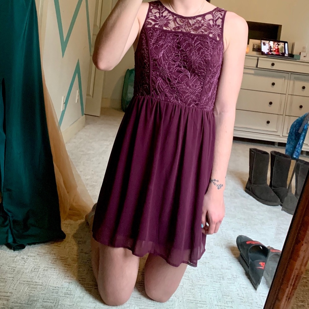 Francescas Violet Lace Dress